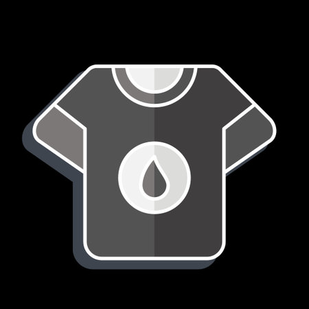 Icon Tshirt Stain. related to Laundry symbol. glossy style. simple design editable. simple illustrationのイラスト素材