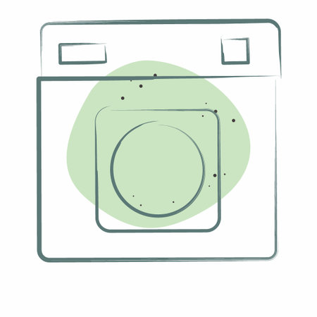 Icon Tumble Dryer. related to Laundry symbol. Color Spot Style. simple design editable. simple illustrationのイラスト素材