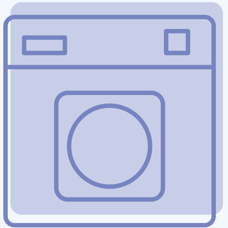 Icon Tumble Dryer. related to Laundry symbol. two tone style. simple design editable. simple illustrationのイラスト素材