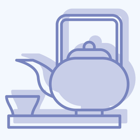 Icon Matcha. related to Sakura Festival symbol. two tone style. simple design editable. simple illustrationのイラスト素材