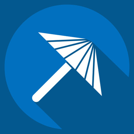 Icon Umbrella. related to Sakura Festival symbol. long shadow style. simple design editable. simple illustrationのイラスト素材