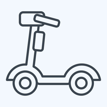 Icon Electric Scooter. related to Smart Home symbol. line style. simple design editable. simple illustrationのイラスト素材