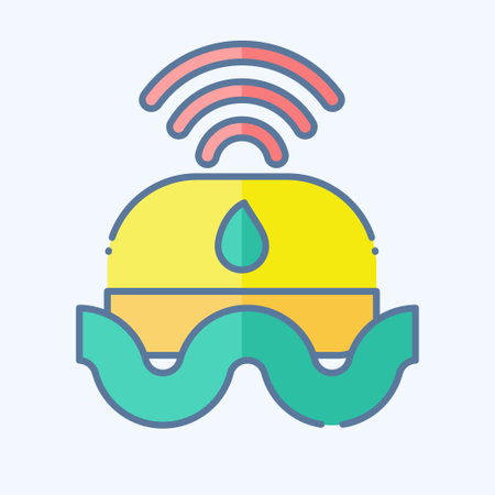 Icon Flood Sensor. related to Smart Home symbol. doodle style. simple design editable. simple illustrationのイラスト素材