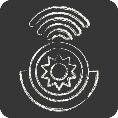 Icon Light Detection Sensor. related to Smart Home symbol. chalk Style. simple design editable. simple illustrationのイラスト素材