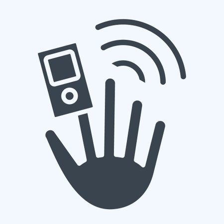 Icon Pulse Oximeter. related to Smart Home symbol. glyph style. simple design editable. simple illustrationのイラスト素材