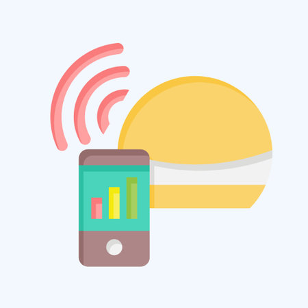 Icon Smart Speaker. related to Smart Home symbol. flat style. simple design editable. simple illustrationのイラスト素材