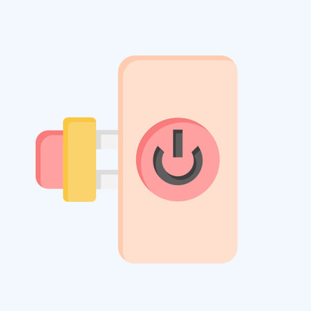 Icon Smart Plug. related to Smart Home symbol. flat style. simple design editable. simple illustrationのイラスト素材