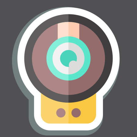 Sticker Wireless Surveillance. related to Smart Home symbol. simple design editable. simple illustrationのイラスト素材