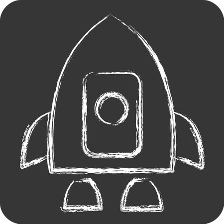 Icon Human Spacecraft. related to Satellite symbol. chalk Style. simple design editable. simple illustrationのイラスト素材