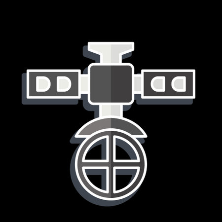 Icon Military Satellite. related to Satellite symbol. glossy style. simple design editable. simple illustrationのイラスト素材