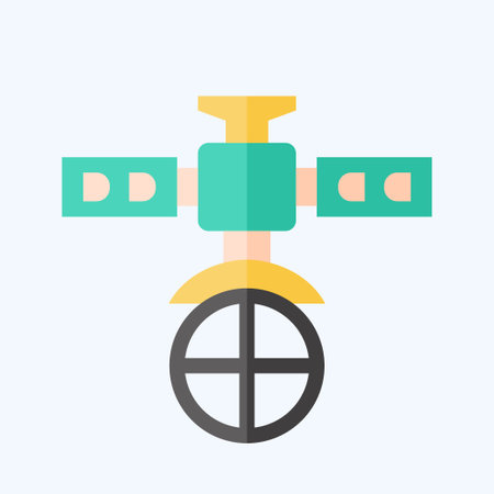 Icon Military Satellite. related to Satellite symbol. flat style. simple design editable. simple illustrationのイラスト素材