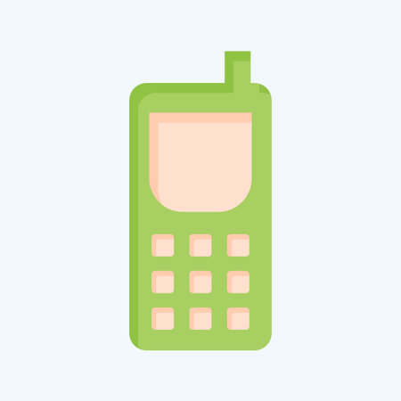 Icon Satellite Phone. related to Satellite symbol. flat style. simple design editable. simple illustrationのイラスト素材