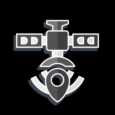 Icon Satellite Navigation. related to Satellite symbol. glossy style. simple design editable. simple illustrationのイラスト素材