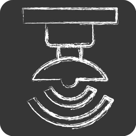 Icon Wireless Signal. related to Satellite symbol. chalk Style. simple design editable. simple illustrationのイラスト素材