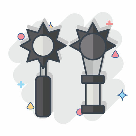 Icon Mace. related to Medieval symbol. comic style. simple design editable. simple illustrationのイラスト素材