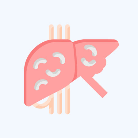 Icon Cirrhosis. related to Hepatologist symbol. flat style. simple design editable. simple illustrationのイラスト素材