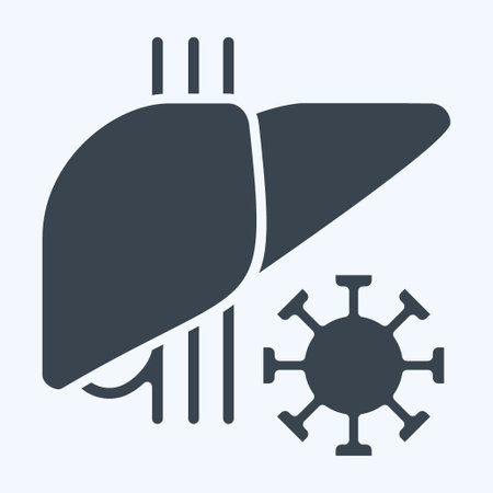 Icon Covit. related to Hepatologist symbol. glyph style. simple design editable. simple illustrationのイラスト素材