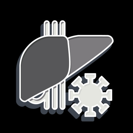 Icon Covit. related to Hepatologist symbol. glossy style. simple design editable. simple illustrationのイラスト素材