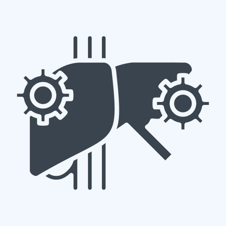 Icon Hepatitis. related to Hepatologist symbol. glyph style. simple design editable. simple...