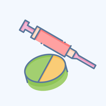 Icon Medications. related to Hepatologist symbol. doodle style. simple design editable. simple illustrationのイラスト素材