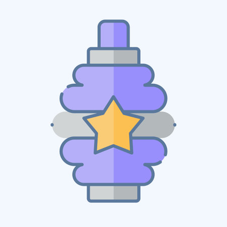 Icon Hand Grenade. related to Weapons symbol. doodle style. simple design editable. simple illustrationのイラスト素材