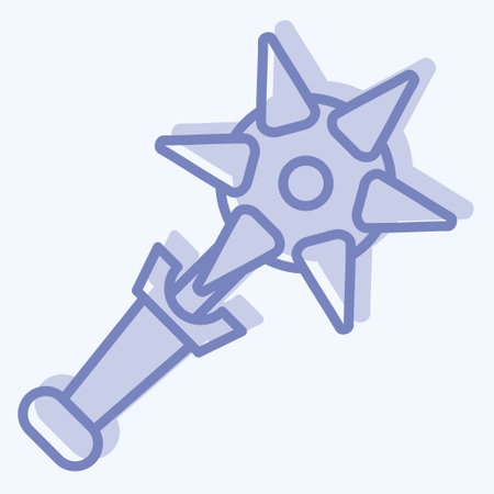 Icon Mace. related to Weapons symbol. two tone style. simple design editable. simple illustrationのイラスト素材
