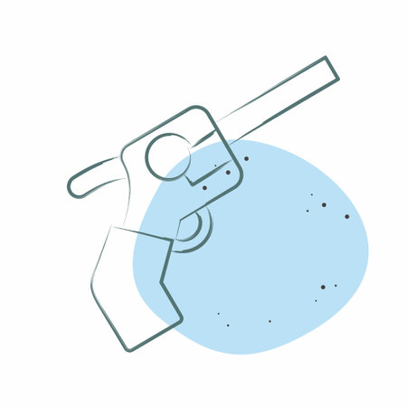 Icon Revolver. related to Weapons symbol. Color Spot Style. simple design editable. simple illustrationのイラスト素材