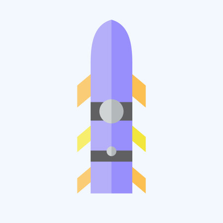 Icon Rocket. related to Weapons symbol. flat style. simple design editable. simple illustrationのイラスト素材