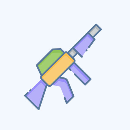 Icon Sniper Rifle. related to Weapons symbol. doodle style. simple design editable. simple illustrationのイラスト素材