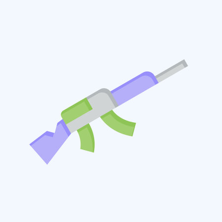 Icon Sniper Rifle 2. related to Weapons symbol. flat style. simple design editable. simple illustrationのイラスト素材