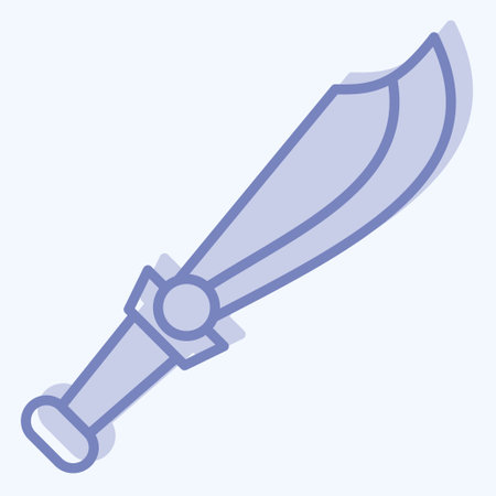 Icon Sword. related to Weapons symbol. two tone style. simple design editable. simple illustrationのイラスト素材