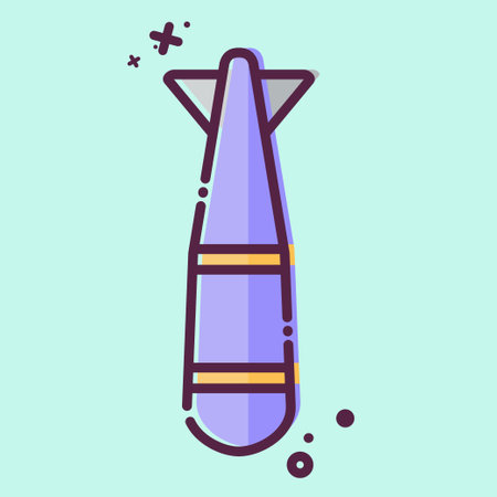 Icon Torpedo. related to Weapons symbol. MBE style. simple design editable. simple illustrationのイラスト素材
