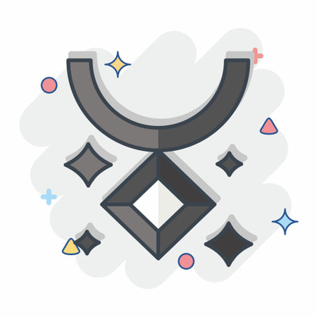 Icon Charm. related to Magic symbol. comic style. simple design editable. simple illustrationのイラスト素材