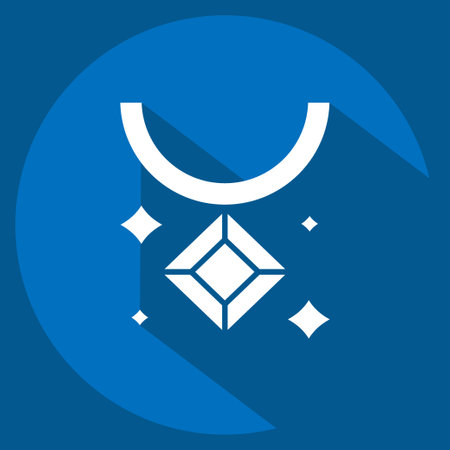 Icon Charm. related to Magic symbol. long shadow style. simple design editable. simple illustrationのイラスト素材