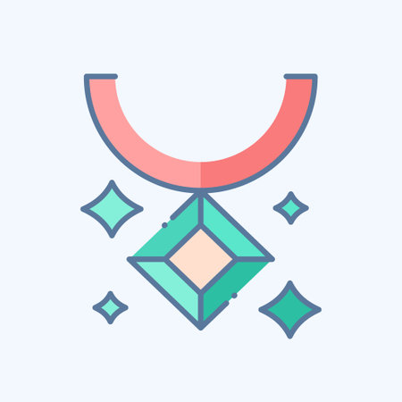 Icon Charm. related to Magic symbol. doodle style. simple design editable. simple illustrationのイラスト素材