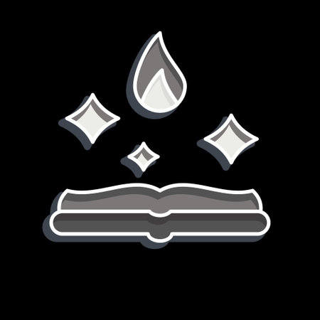 Icon Magic Book 2. related to Magic symbol. glossy style. simple design editable. simple illustrationのイラスト素材