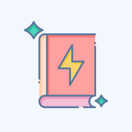 Icon Magic Book. related to Magic symbol. doodle style. simple design editable. simple illustrationのイラスト素材