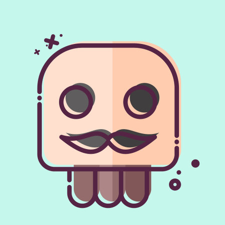 Icon Skull. related to Magic symbol. MBE style. simple design editable. simple illustrationのイラスト素材