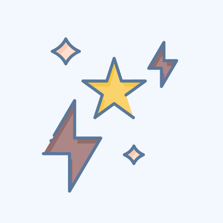 Icon Sparks. related to Magic symbol. doodle style. simple design editable. simple illustrationのイラスト素材