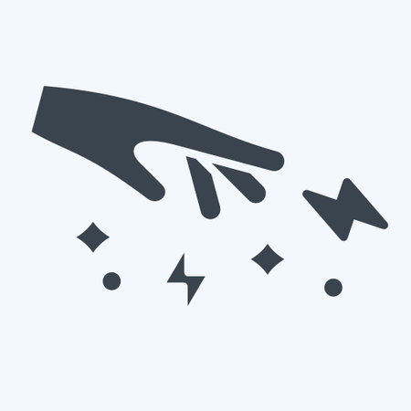 Icon Spell. related to Magic symbol. glyph style. simple design editable. simple illustrationのイラスト素材