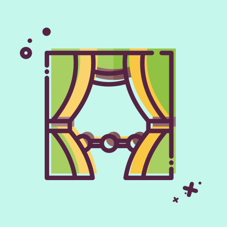 Icon Stage. related to Magic symbol. MBE style. simple design editable. simple illustrationのイラスト素材