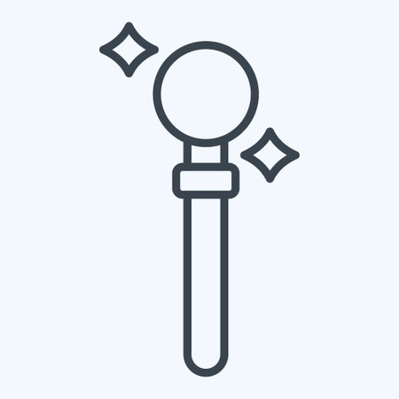 Icon Stick. related to Magic symbol. line style. simple design editable. simple illustrationのイラスト素材