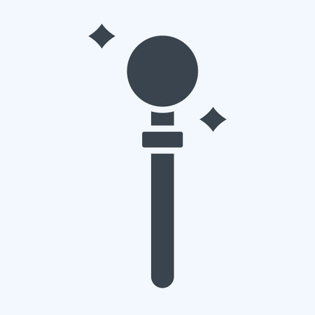 Icon Stick. related to Magic symbol. glyph style. simple design editable. simple illustrationのイラスト素材