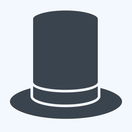 Icon Top Hat. related to Magic symbol. glyph style. simple design editable. simple illustrationのイラスト素材