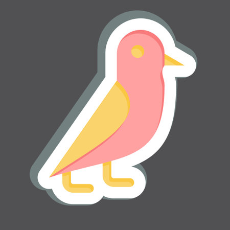 Sticker Pigeon. related to Magic symbol. simple design editable. simple illustrationのイラスト素材
