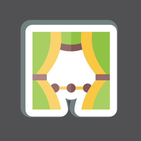 Sticker Stage. related to Magic symbol. simple design editable. simple illustrationのイラスト素材