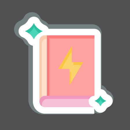 Sticker Magic Book. related to Magic symbol. simple design editable. simple illustrationのイラスト素材