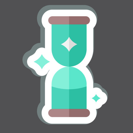 Sticker Sand Watch. related to Magic symbol. simple design editable. simple illustrationのイラスト素材