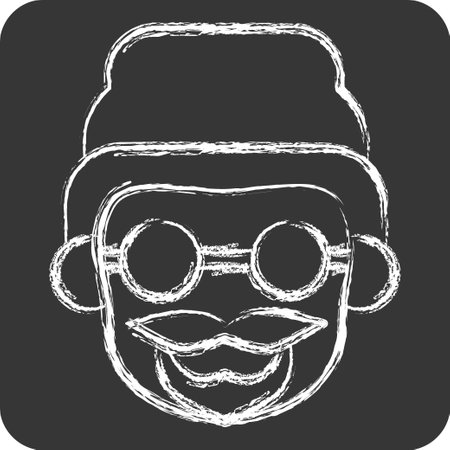 Icon Beanne. related to Hipster symbol. chalk Style. simple design editable. simple illustrationのイラスト素材