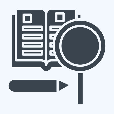 Icon Book. related to Hipster symbol. glyph style. simple design editable. simple illustrationのイラスト素材
